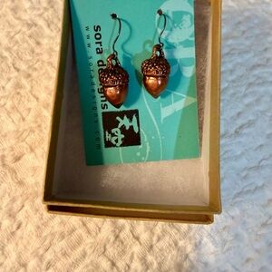 Copper Acorn Earrings
